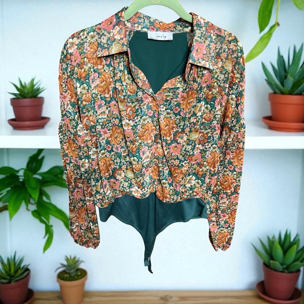 Sadie & Sage blouse bodysuit, size S